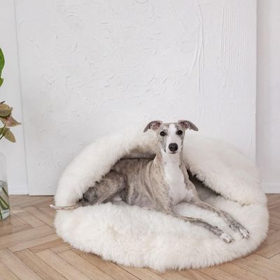 Lits - Grotte pour Animal en Peau de Mouton Naturelle – Blanche - MELLOW CONCEPT STORE