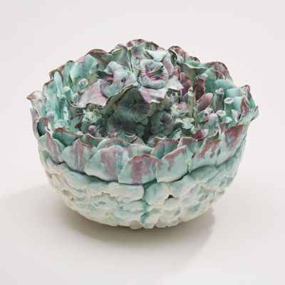 Pièces uniques - "Eclosion VII" sculpture en porcelaine. - SOPHIE LULINE CÉRAMISTE