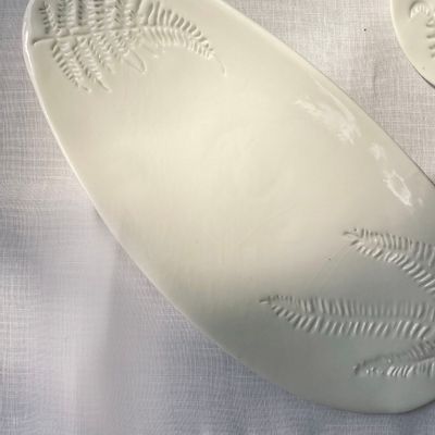 Assiettes au quotidien - COUPELLES porcelaine longues, pièces unique, fabrication française - TOTEM NATURE
