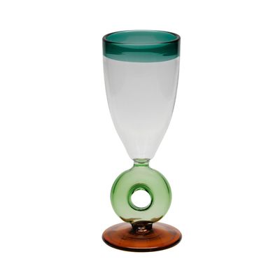 Stemware - Wine glass green Loop - CHEHOMA
