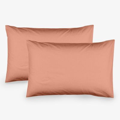 Linge de lit - Set of 2pcs cotton pillowcases,50x70cm, Peach - DILIOS