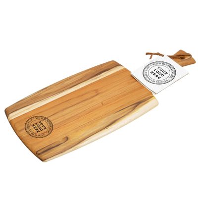 Kitchen utensils - Edge Grain Teak Wood Paddleboard 43.2cm x 19.1cm x 1cm - STOLF LTDA