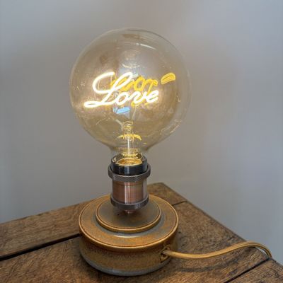 Objets de décoration - Lampe à poser en Grès avec Ampoule Love - LES POTERIES DE SWANE