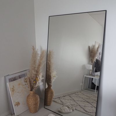 Miroirs - Grand miroir pleine longueur avec cadre noir (100x170cm) - SCANDINAVIAN GLASSFACTORY