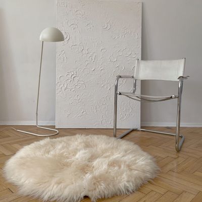 Autres tapis - Tapis en Peau de Mouton Naturelle Ivoire – Rond - MELLOW CONCEPT STORE