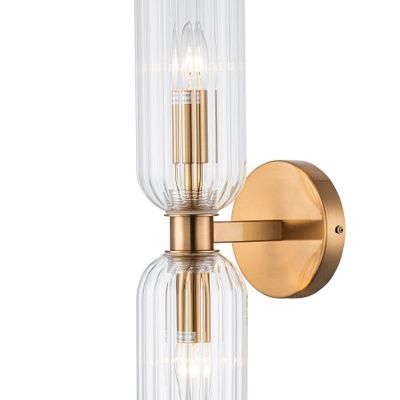 Wall lamps - METAL GOLD+GLASS WALL LIGHT 'ATLANTA' - FANCY