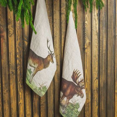 Linge de table textile - ELAN & CERFS  ǀ  Torchons en 100% lin lavé - LINOROOM 100% LINEN TEXTILES
