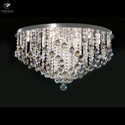 Plafonniers - Lustre Plafonnier Cristal Ronde 707 - CRISTALUX  LIGHTING DESIGN