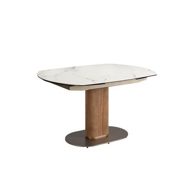 Dining Tables - Oval extending dining table with porcelain marble - ANGEL CERDÁ