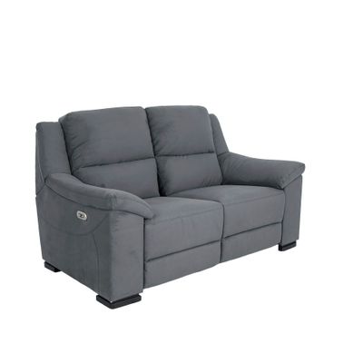 Sofas - 2 seater relax sofa in dark grey fabric - ANGEL CERDÁ