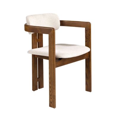 Chaises - Chaise en tissu blanc cassé - ANGEL CERDÁ