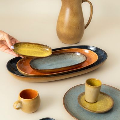 Assiettes au quotidien - Collection Flower Seeds - TERRAFINA STONEWARE