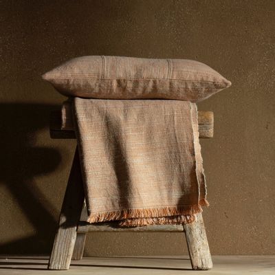 Coussins textile - COLLECTION SEMA COUSSINS & PLAIDS EN FIBRES D'ORTIE - MILLE ET CLAIRE