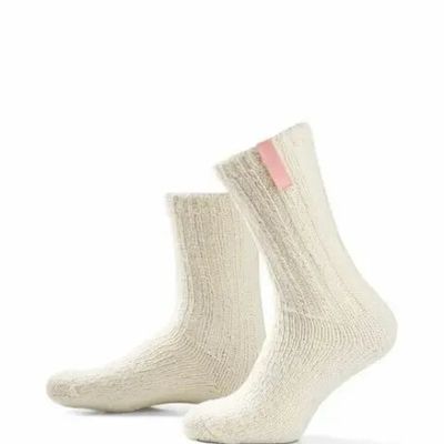 Socks - Socks - Originals, SleepWell, medium, off-white wool, sleep well pink, 37-41 - SOXS.CO