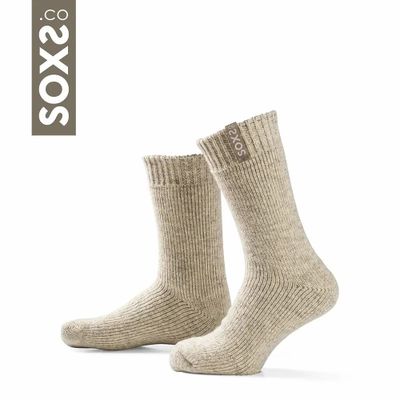 Socks - Socks - ColdProof, medium, beige wool, safari, 37-41 - SOXS.CO