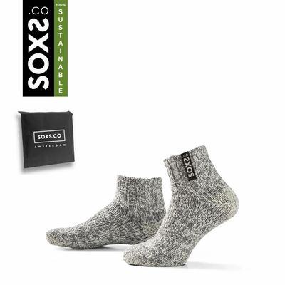 Socks - Socks - Originals, sustainable, low grey wool, black onyx, 42-46, shipping bag - SOXS.CO