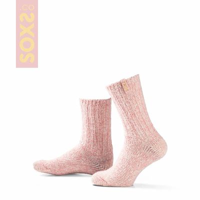 Socks - Socks - Originals, kids, medium, pink wool, goldy, 30-34 - SOXS.CO