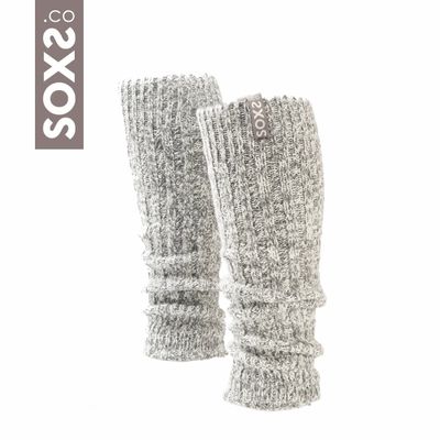 Socks - Socks - Originals, leg warmers, grey wool, glacier grey, one size - SOXS.CO