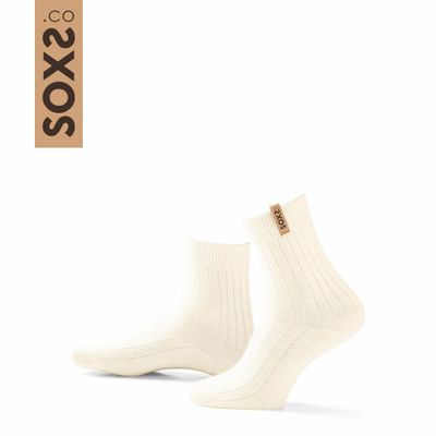 Chaussettes - Chaussettes - FineWool, moyen, laine beige, sandshell, 42-46 - SOXS.CO