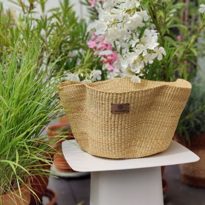 Objets de décoration - Panier Sitso Wave | Panier de rangement et de sol | Sculptur | Naturel - SOLOKO
