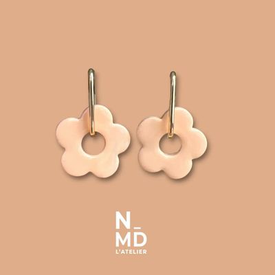 Bijoux - Créoles fleurs - NMD, L'ATELIER