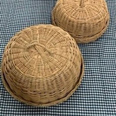 Platter and bowls - Cloche en rotin - SARANY SHOP