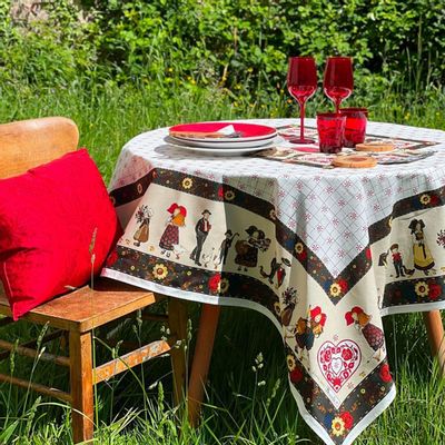 Table linen - Mon Village Tablecloth - BEAUVILLÉ