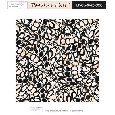 Textile and surface design - PAPILLONS HIVER pattern - LISE FROELIGER DESIGNER