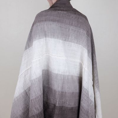 Homewear - Gradient Brown Ikat Cotton Throw - TAI BAAN CRAFTS