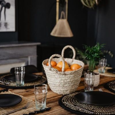 Objets de décoration - Paniers marocains en fibre naturelle – Artisanat bohème COSYDAR-DECO - COSYDAR-DECO