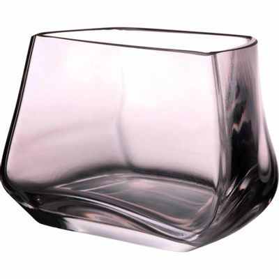 Bougeoirs et photophores - Bougie Lohkare en verre rose 10x8 cm - PENTIK
