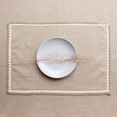 Linge de table textile - Set de table en lin | TRICOT - GIARDINO SEGRETO