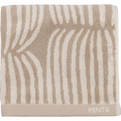 Bath towels - Vilja Hand Towel Light Brown 50x70 cm - PENTIK
