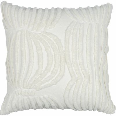 Coussins textile - Housse de coussin capitonnée Vilja Blanc naturel 45x45 cm - PENTIK