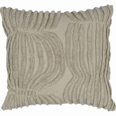 Coussins textile - Housse de coussin capitonnée Vilja marron clair 45x45 cm - PENTIK