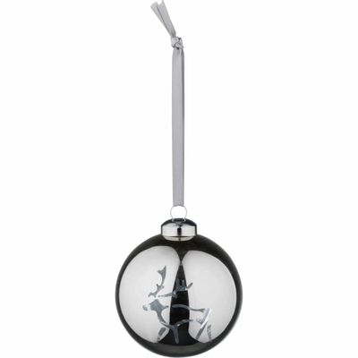 Decorative objects - Saaga Glass Bauble Silver 8 cm - PENTIK