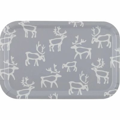 Platter and bowls - Saaga Tray Grey 20x27 cm - PENTIK