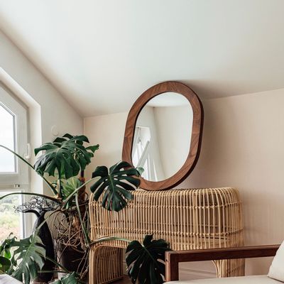 Mirrors - BANUA - Solid Teak Wall Mirror - YOALA