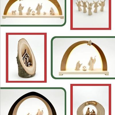Crèches et santons - CRÈCHE DE NOËL EN BOIS - KALID MEDIEVAL