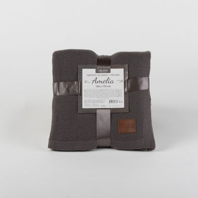 Throw blankets - Blanket AMELIA, 120x175cm, Grey - DILIOS