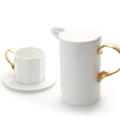 Couverts de service - [ANOTHER CERAMIC] Collection de couverts, porcelaine blanche - ANOTHER CERAMIC