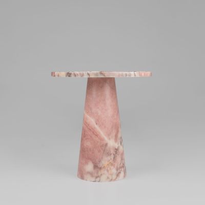 Console table - PINK MARBLE CONE SIDE TABLE - KIWANO CONCEPT
