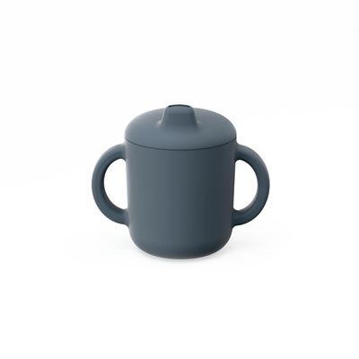 Children's mealtime - Silicone Sippy Cup with handles - Storm - EKOBO