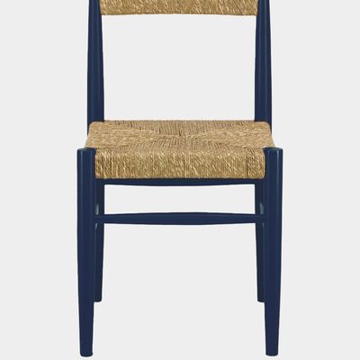 Chairs - Handmade Francisco Blue Wood And Natural Cord Dining Chair - HOUSE OF CAPRICORN