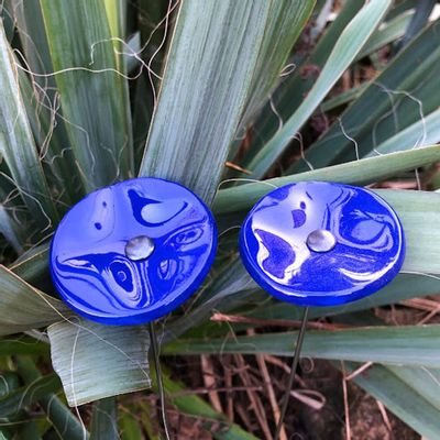 Accessoires de jardinage - Fleur de Verre Bleue Ciel - CARNEOL GLASS