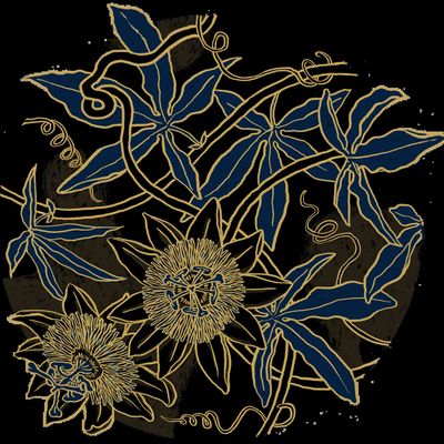 Tapis sur-mesure - tapis "passiflora" - BAPTISTE VANDAELE – DESIGN GRAPHIQUE