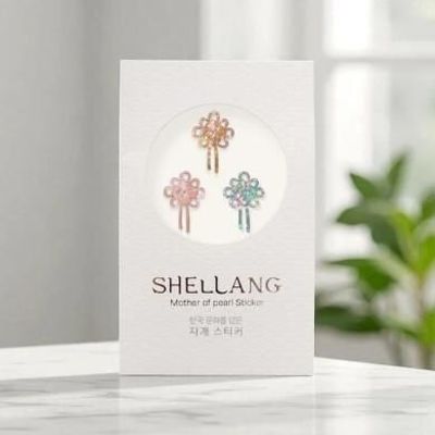 Gifts - [SHELLANG] Mother-of-pearl Sticker (Butterfly/Chrysanthemum) - KCDF