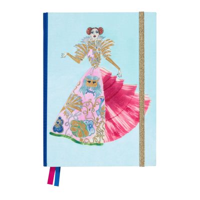 Stationery - 2502-08M17 Notebook Satin/ Cotton Mathilde in Samurai Cloak - BIEN MOVES