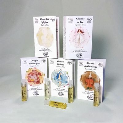 Parfums pour soi et eaux de toilette - Eaux de parfum naturelles - Kit échantillons 5 Esprits de la Nature - POÉSIE PARFUMÉE
