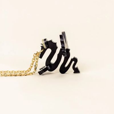 Bijoux - Pendentif Dragon en corne noire et nacre - L INDOCHINEUR X RIVÊT